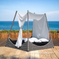 Dubai Luxury Style Sun Bathing Rattan sofa bed